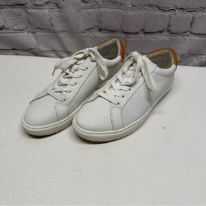 J. McLaughlin White and Brown Sneakers size 7.5